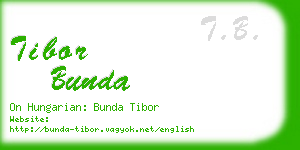 tibor bunda business card